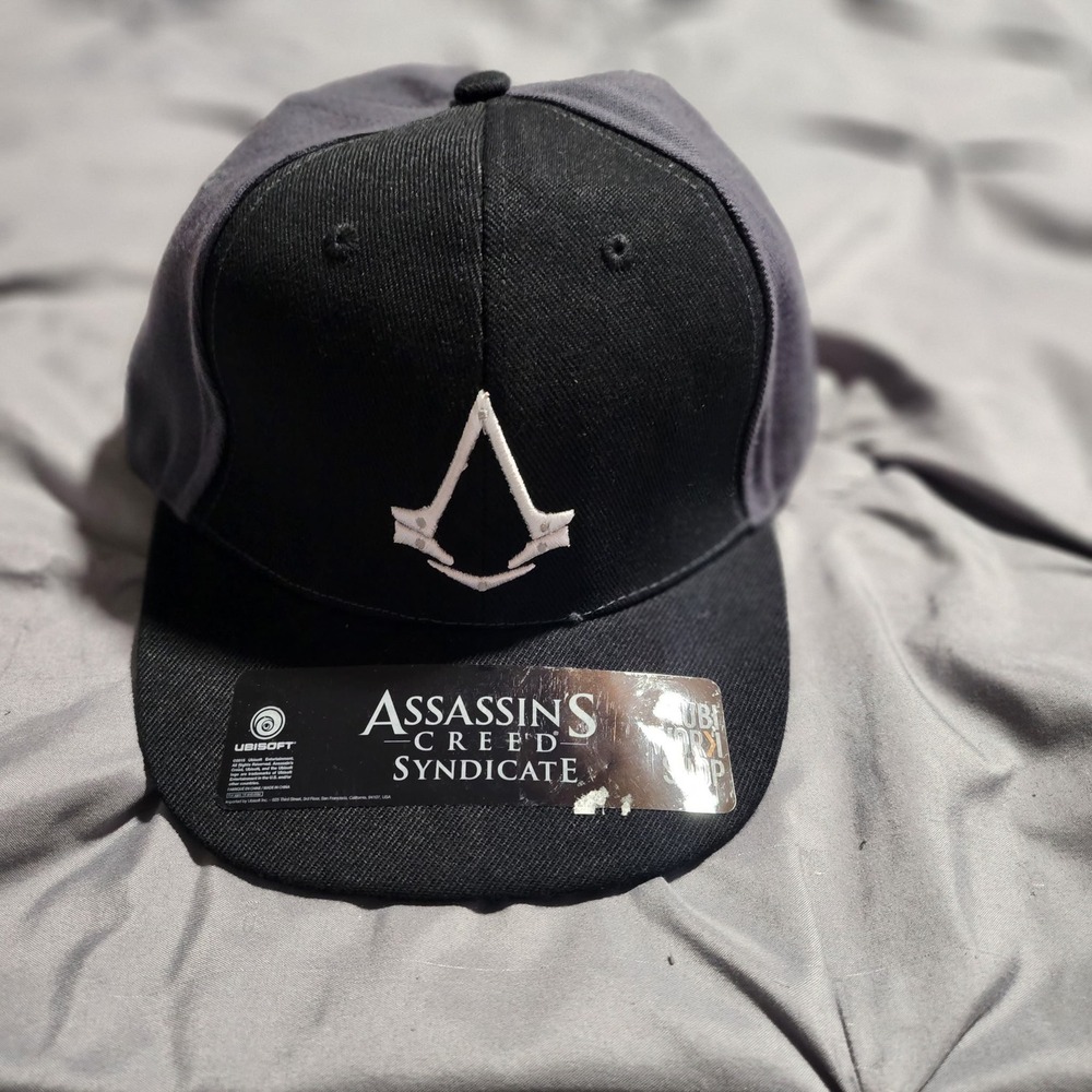 Assassins Creed Syndicate Hat Ubi Workshop London 1868 Snapback Black Grey Cap